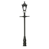 Black Gothic Lamp Post & Lantern Set 2.3m Black Gothic Lamp Post & Lantern Set 2.3m