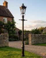 Black Gothic Lamp Post & Lantern Set 3.7m digital illustration