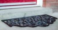 "Hammer Hill" Black Cast Iron Door Mat With Arched Edge