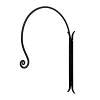 "Shepherds Crook" Hanging Basket Wall Bracket Finished in Black