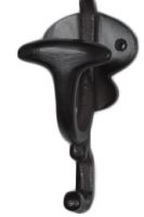 "Trois" Black Hat and coat hook single 3 prong