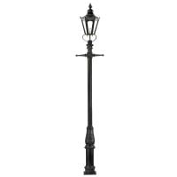 Black Concordia Hexagonal Extra Large Lantern & Lamp Post Set Black Concordia Hexagonal Extra Large Lantern & Lamp Post Set