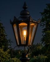 Black Hexagonal Lantern 87cm Digital Illustration At Night
