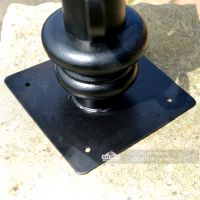 Base of the Black Hexagonal Pillar Light and Lantern Set