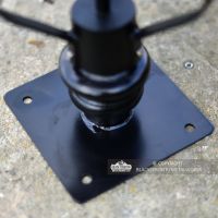 Black Hexagonal Pillar Light and Lantern Set 76cm