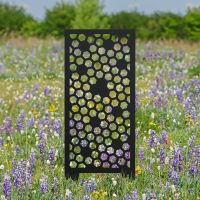 In situ photo of Black Honeycomb Garden Screen In situ photo of Black Honeycomb Garden Screen