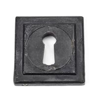 Black Iron Beeswax Square Escutcheon Black Iron Beeswax Square Escutcheon
