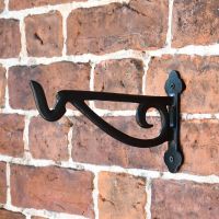 Black Scroll Iron Hanging Basket Bracket