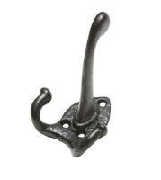 "Covenby" Black Iron Three Prong Coat Hook