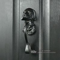 Black Iron Effect Dog Door Knocker On Front Door