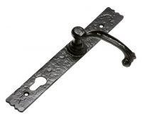 "Farrington" Black Iron Long Profile Door Handle With Keyhole "Farrington" Black Iron Long Profile Door Handle With Keyhole