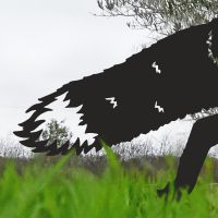 Tail on the Black Iron Silhouette Fox Tail on the Black Iron Silhouette Fox