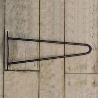Two Prong Hairpin Table Leg Finished in Black