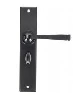 "Ravenscroft" Black Large Simplistic Lever Handle With Bathroom Lock