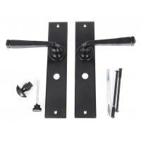 "Ravenscroft" Black Large Simplistic Lever Handle With Bathroom Lock