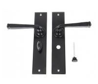 "Ravenscroft" Black Large Simplistic Lever Handle With Bathroom Lock