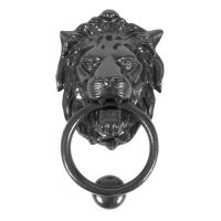 Black Lion Head Door Knocker