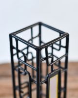 Close-up of Black Match Stick Holder