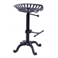 Black Iron Tractor Seat
