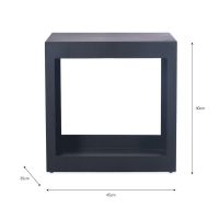 Dimensions of the Black Metal Log Holder Stool 