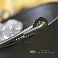 Black Modern Simplistic Coal Hod Close Up Black Modern Simplistic Coal Hod Close Up