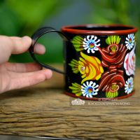 Black Hand Painted Narrow Boat Mug to Scale Black Hand Painted Narrow Boat Mug to Scale
