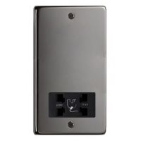 Dual Volt Shaver Socket Finished in a Black Nickel