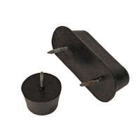 Close-up of the Round and Oblong Nylon Nail-In Buffers Close-up of the Round and Oblong Nylon Nail-In Buffers