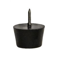 Round Nylon Nail-In Buffers in Black  Round Nylon Nail-In Buffers in Black