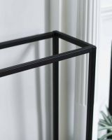 Close-Up of Empty Black Open Sides "Recipe" Log Holder - 90cm x 100cm