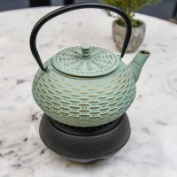 Example of Cast Iron Teapot Warmer in Use