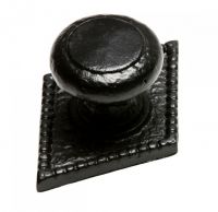 Black Ornate Diamond Iron Door Knobs