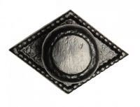 Black Ornate Diamond Iron Door Knobs