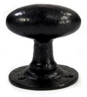 "Bulmershe Place" Black Oval Shaped Door Knobs