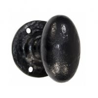 "Bulmershe Place" Black Oval Shaped Door Knobs