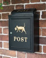 Black Oxford "Tabby Times" Wall Mounted Post Box