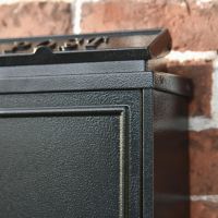 Close-up of the Black Finish on the Black "Oxford" Wall Mounted Post Box