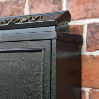 Close-up of the Black Finish on the Post Box Close-up of the Black Finish on the Post Box