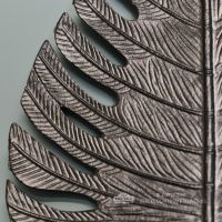 Black Palm Leaf Ornamental Wall Art Close Up
