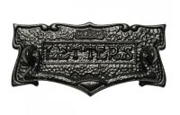 Black Patterened Letter Plate With Knocker