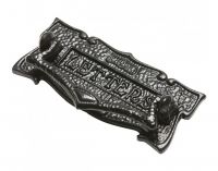 Black Patterened Letter Plate With Knocker