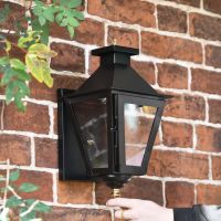 Scale Shot of Black Pentonville Outdoor Wall Lantern Scale Shot of Black Pentonville Outdoor Wall Lantern