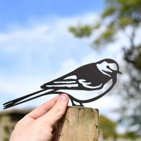 Scale Shot of Black Pied Wagtail Steel Fence Topper