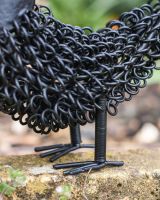 Close-Up of Black Rooster Wire Sculpture