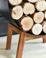 Close-Up of an Example of Log Storage Close-Up of an Example of Log Storage