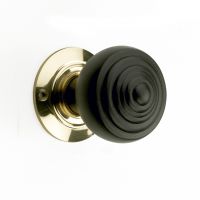 Ebony End Wooden Door Knob
