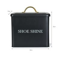 Black Shoe Shine Storage Box
