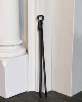 Black Simplistic Fireside & Firepit Tongs in Situ Black Simplistic Fireside & Firepit Tongs in Situ