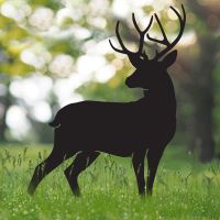 Black Stag Silhouette in Use in the Garden Black Stag Silhouette in Use in the Garden