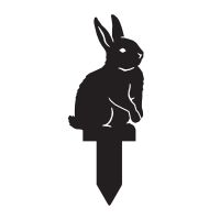 Standing Leveret Hare Silhouette in a Black Finish